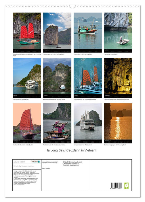 Baie d'Ha Long, croisière au Vietnam (calendrier mural CALVENDO 2024) 