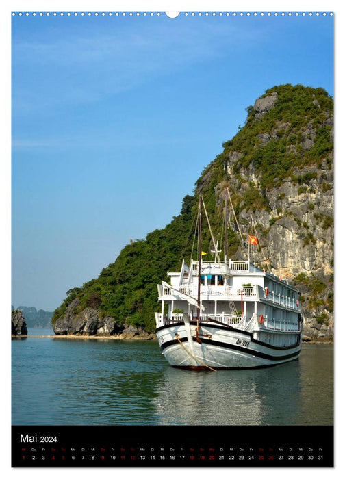 Baie d'Ha Long, croisière au Vietnam (calendrier mural CALVENDO 2024) 
