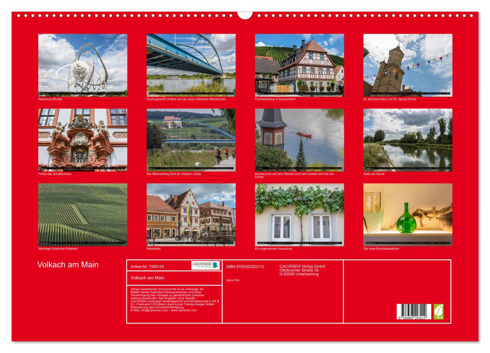 Volkach am Main (CALVENDO Wandkalender 2024)