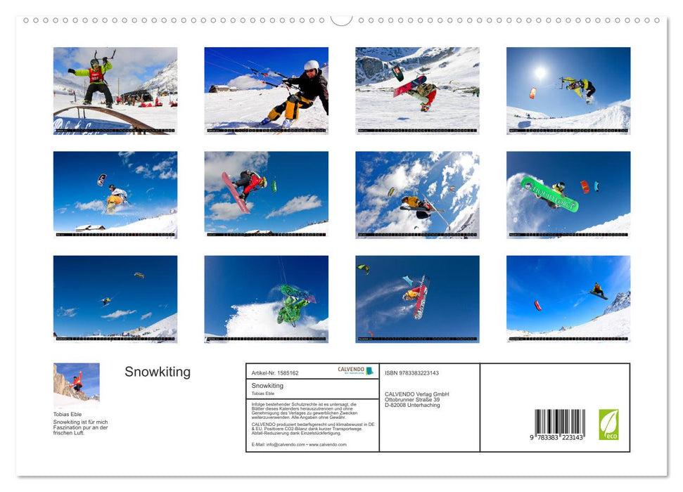 Snowkiting (CALVENDO Premium Wandkalender 2024)