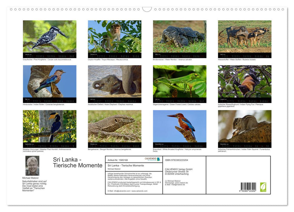 Sri Lanka - Tierische Momente (CALVENDO Wandkalender 2024)