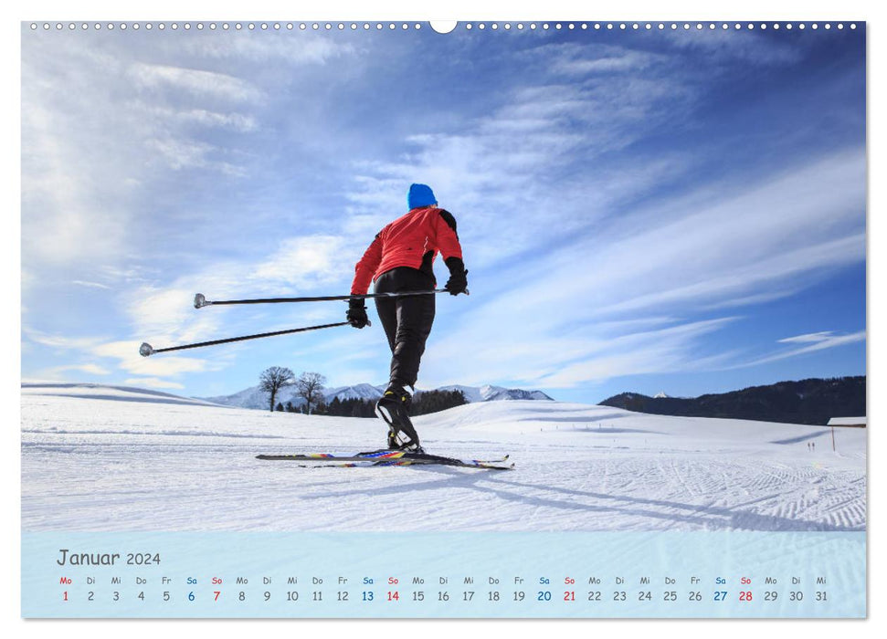 Langlaufen - für Körper und Seele (CALVENDO Wandkalender 2024)