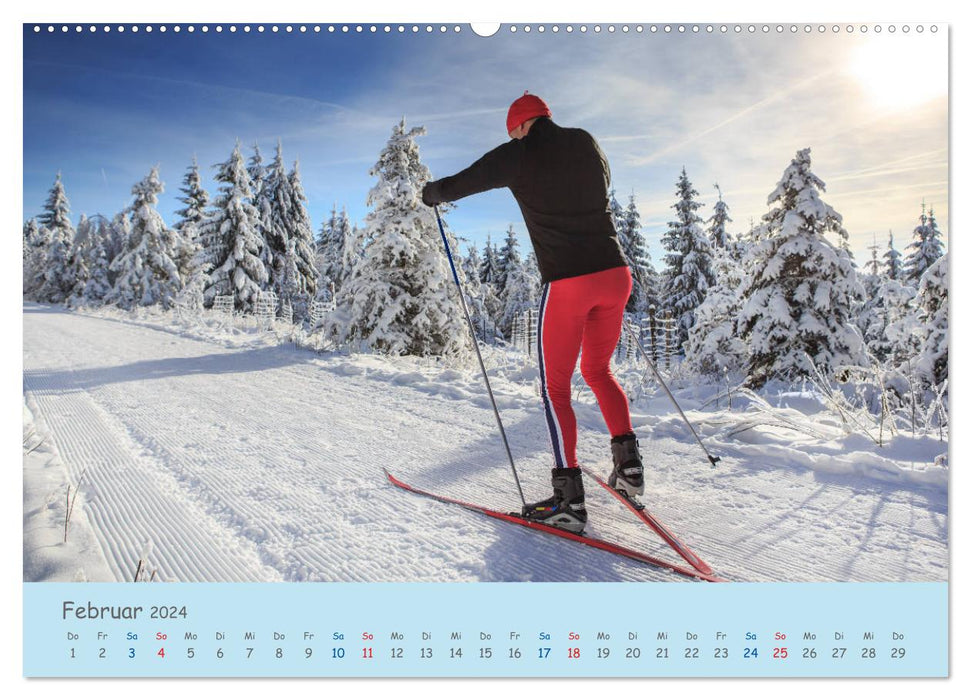 Ski de fond - pour le corps et l'esprit (Calendrier mural CALVENDO 2024) 