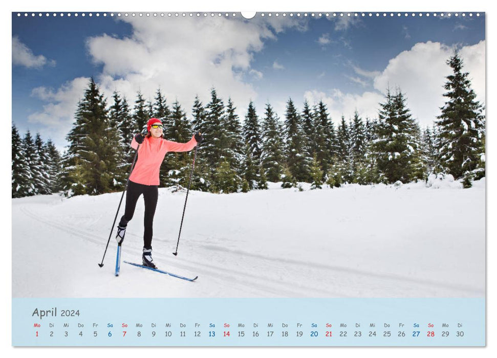 Ski de fond - pour le corps et l'esprit (Calendrier mural CALVENDO 2024) 