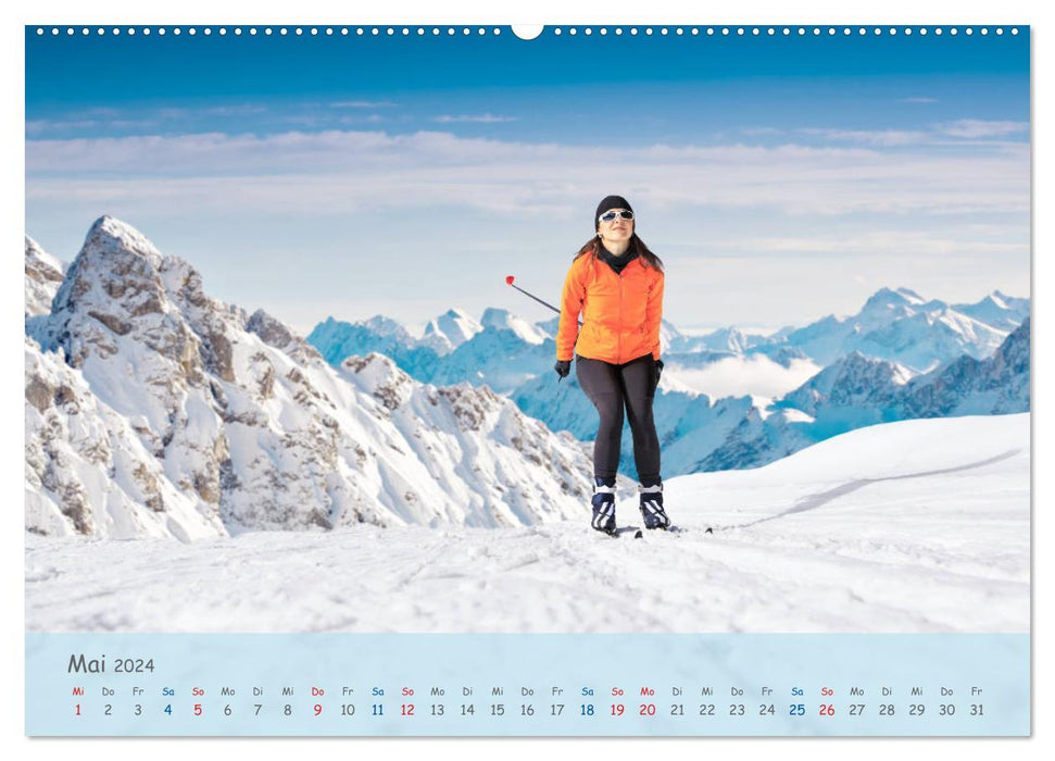 Ski de fond - pour le corps et l'esprit (Calendrier mural CALVENDO 2024) 