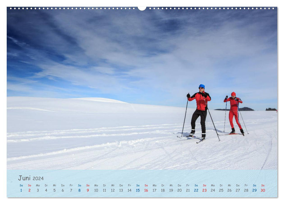 Ski de fond - pour le corps et l'esprit (Calendrier mural CALVENDO 2024) 