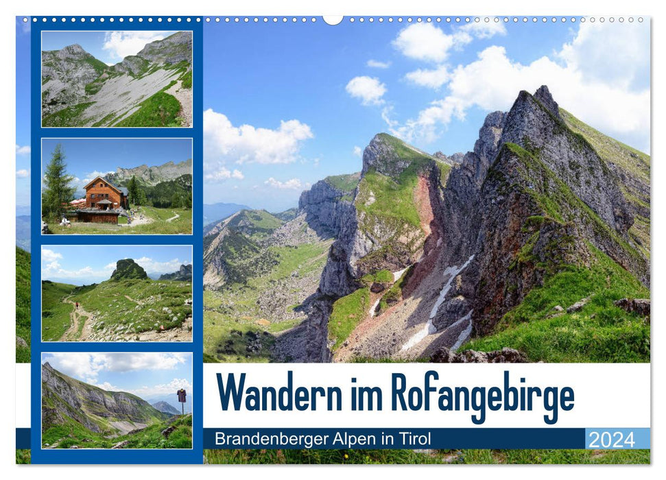 Randonnée dans les monts Rofan - Alpes de Brandenberg au Tyrol (calendrier mural CALVENDO 2024) 