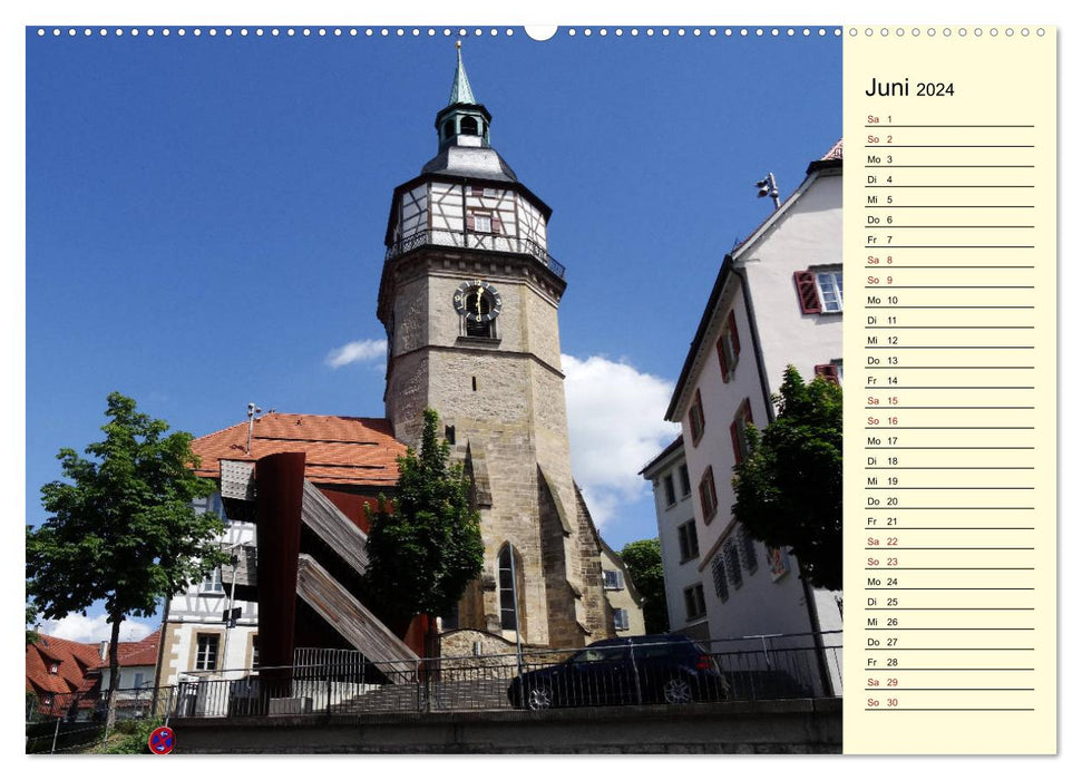 Unterwegs in Backnang (CALVENDO Wandkalender 2024)