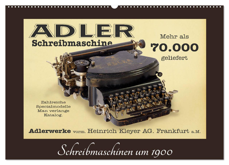 Schreibmaschinen um 1900 (CALVENDO Wandkalender 2024)