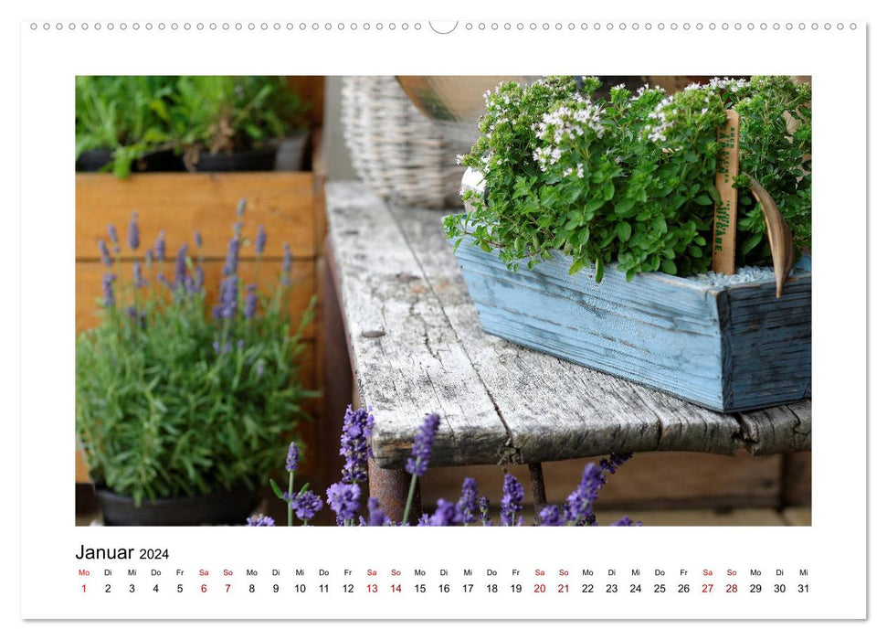 Garten-Idylle 2024 (CALVENDO Premium Wandkalender 2024)