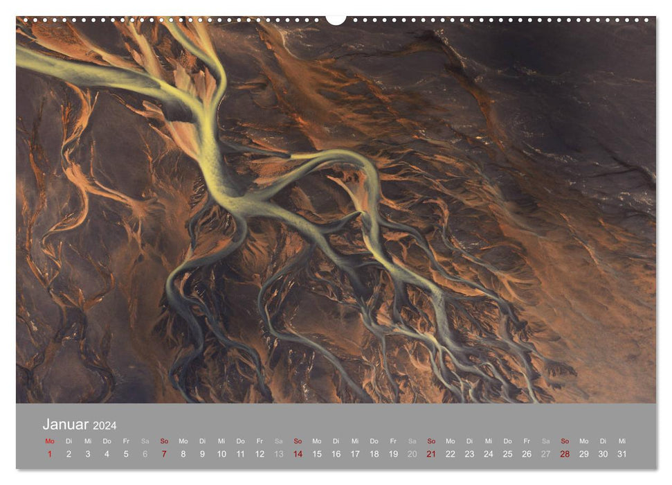Naturkunst - Luftbilder (CALVENDO Premium Wandkalender 2024)