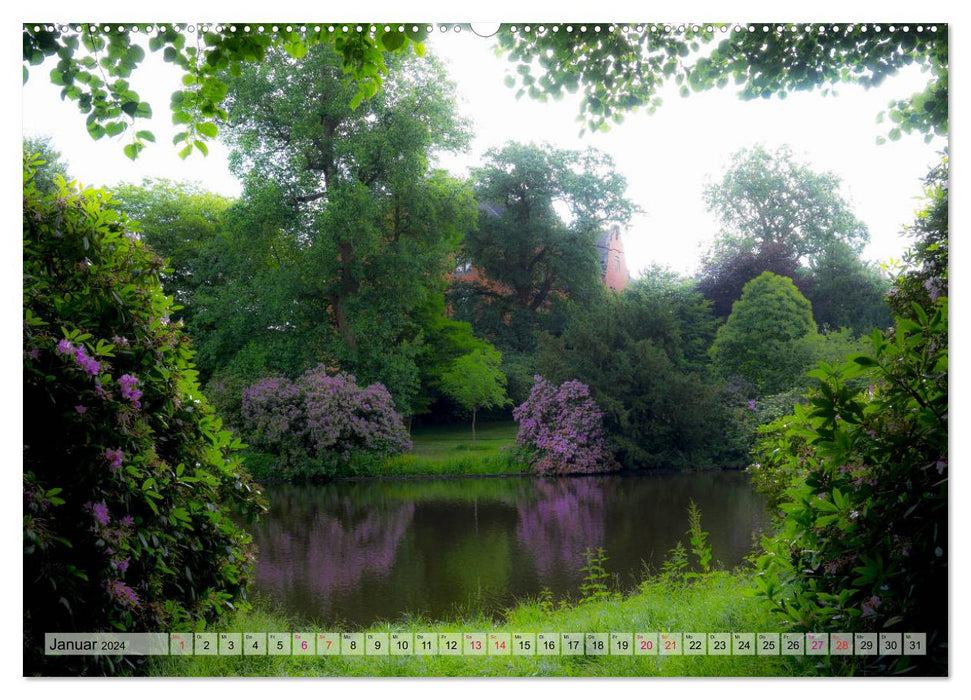 Schlossgarten Oldenburg. Ein Fotospaziergang (CALVENDO Premium Wandkalender 2024)