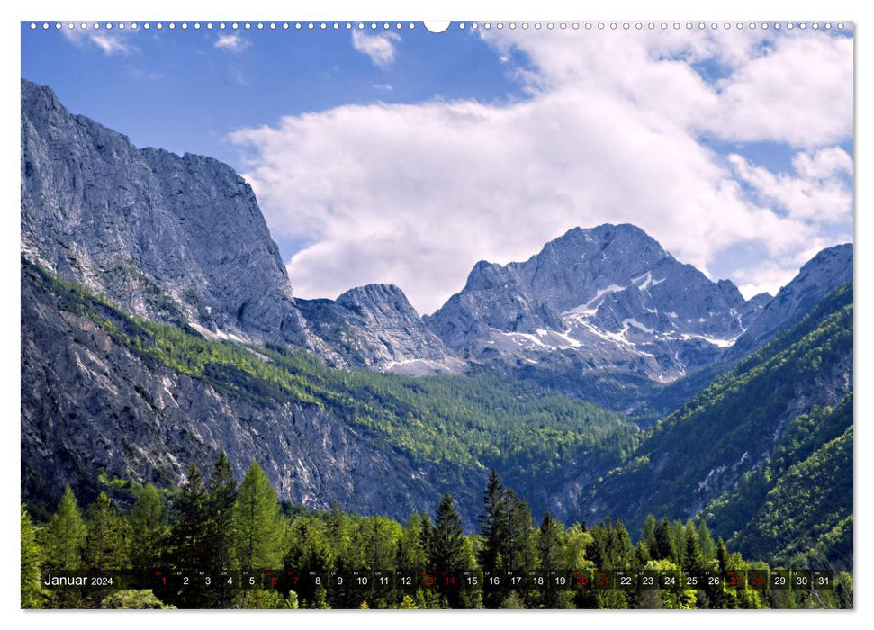 Slovénie - Vallée de la Soca (Calendrier mural CALVENDO 2024) 