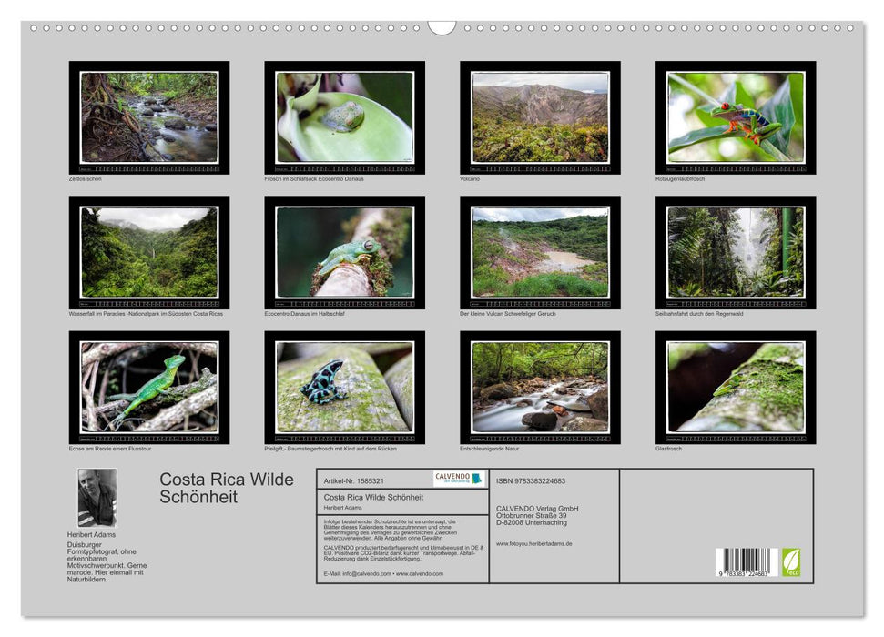 Costa Rica - Wilde Schönheit (CALVENDO Wandkalender 2024)