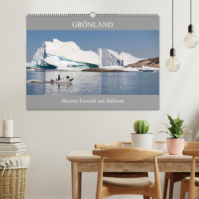 Groenland Bizarre monde de glace autour d'Ilulissat (calendrier mural CALVENDO 2024) 