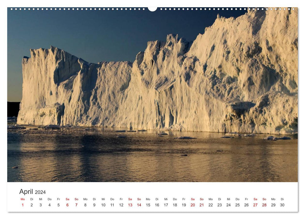 Groenland Bizarre monde de glace autour d'Ilulissat (calendrier mural CALVENDO 2024) 