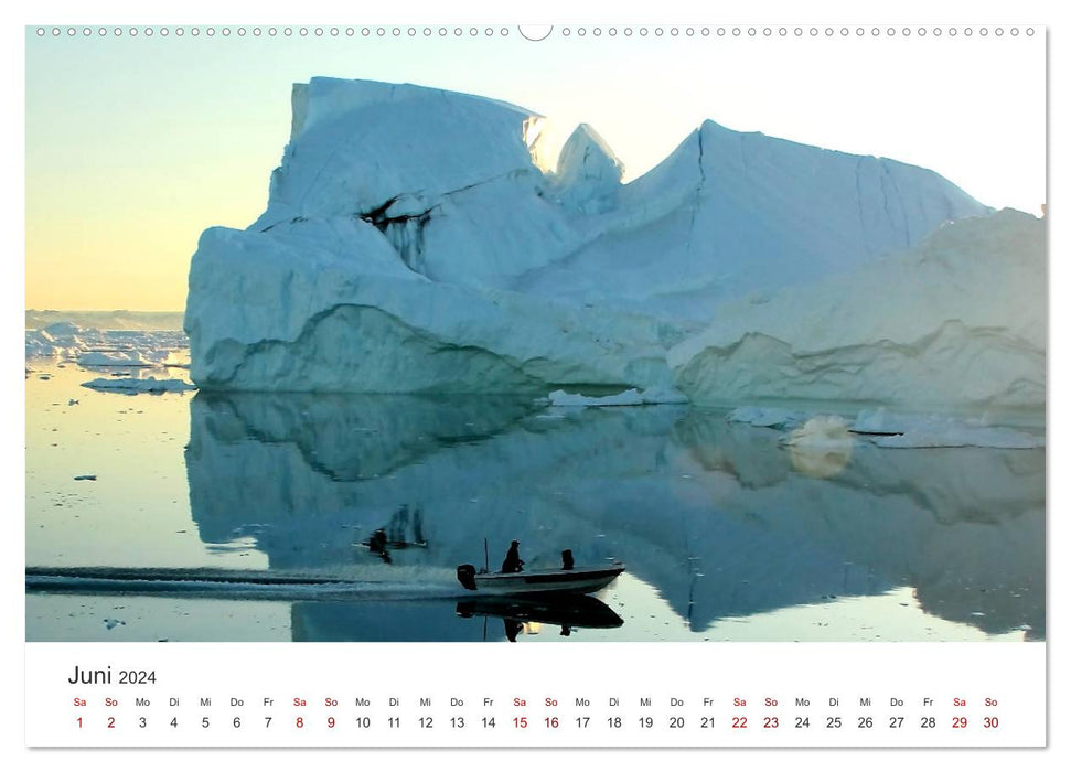 Groenland Bizarre monde de glace autour d'Ilulissat (calendrier mural CALVENDO 2024) 