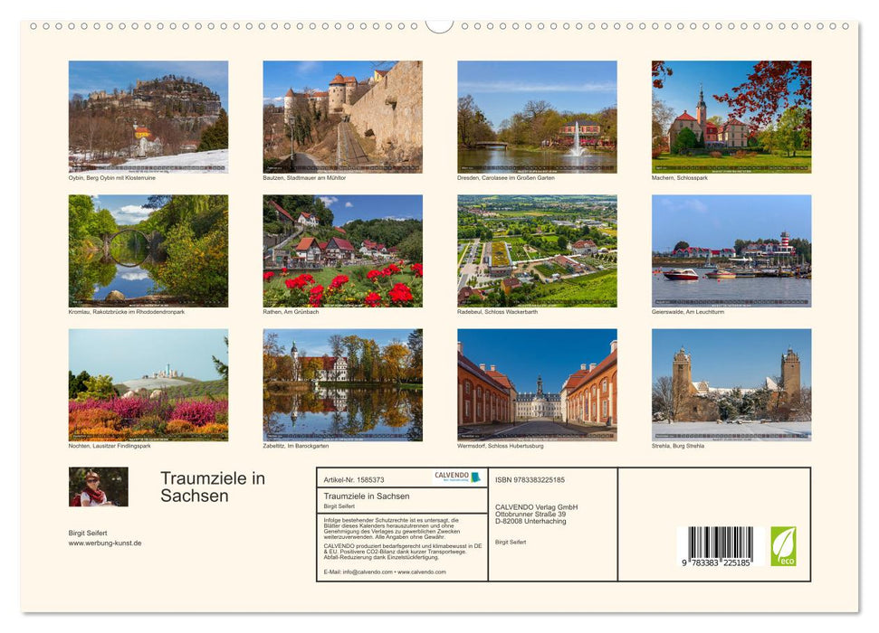 Traumziele in Sachsen (CALVENDO Premium Wandkalender 2024)