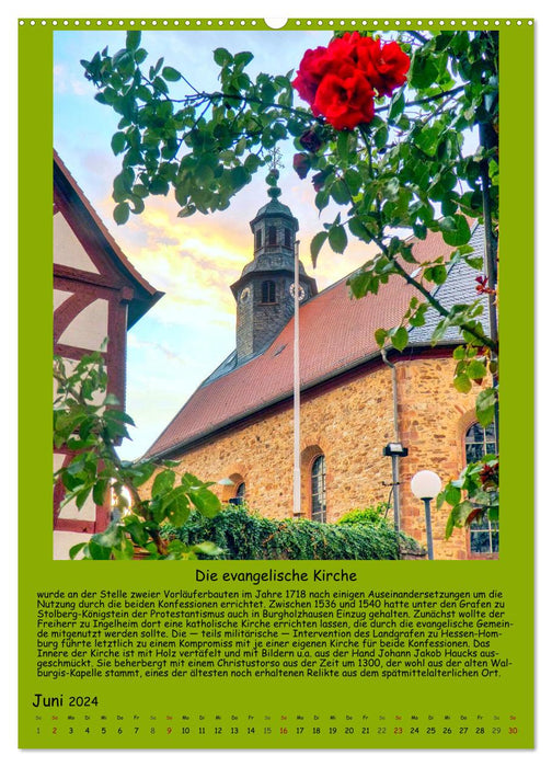 Gut 800 Jahre Burgholzhausen. Ein Ortsporträt in Wort und Bild 2024 (CALVENDO Premium Wandkalender 2024)
