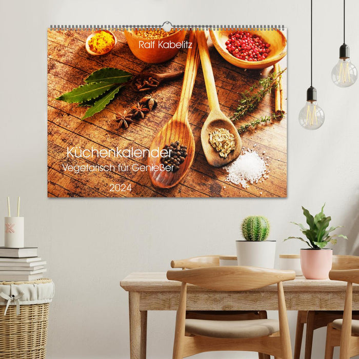 Calendrier de cuisine végétarienne pour les connaisseurs 2024 (Calendrier mural CALVENDO 2024) 
