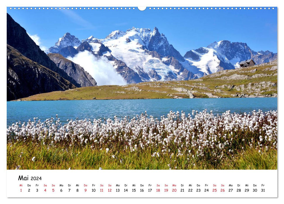 Französische Alpen - Route des Grandes Alpes (CALVENDO Premium Wandkalender 2024)