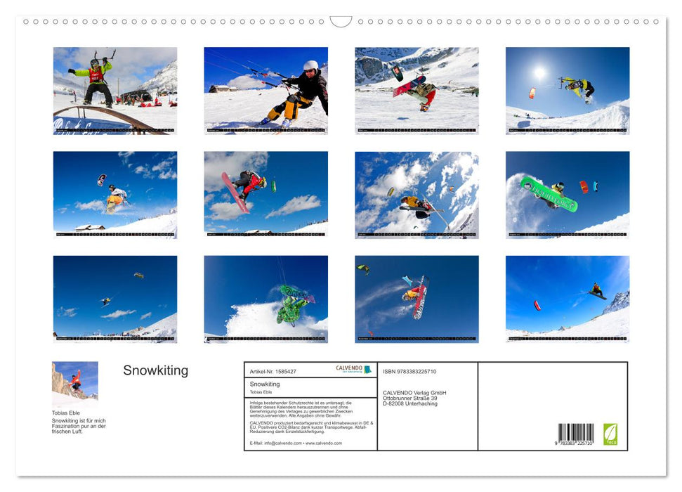 Snowkiting (CALVENDO Wandkalender 2024)
