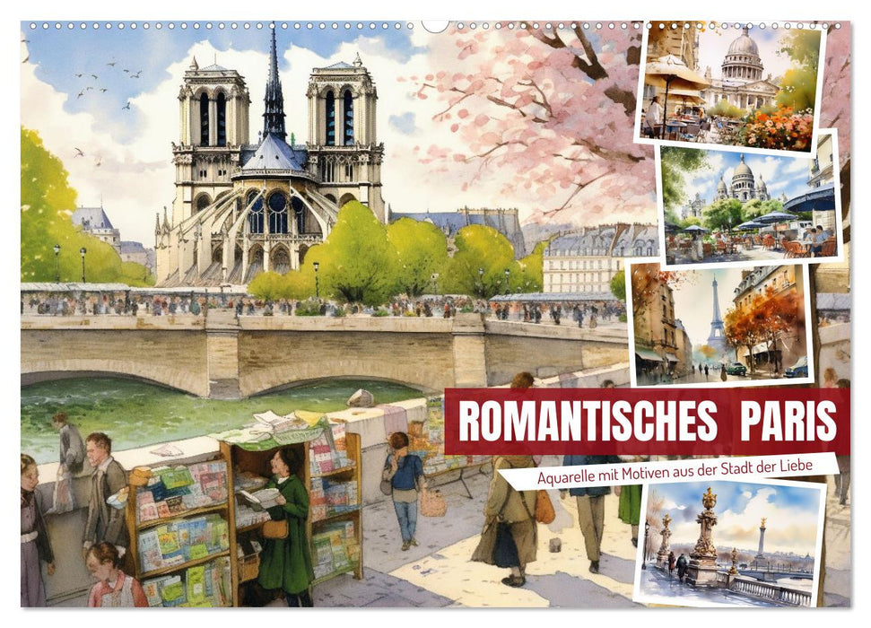 Paris romantique (Calendrier mural CALVENDO 2024) 