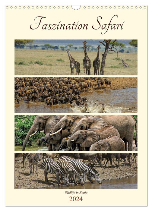 Faszination Safari. Wildlife in Kenia (CALVENDO Wandkalender 2024)