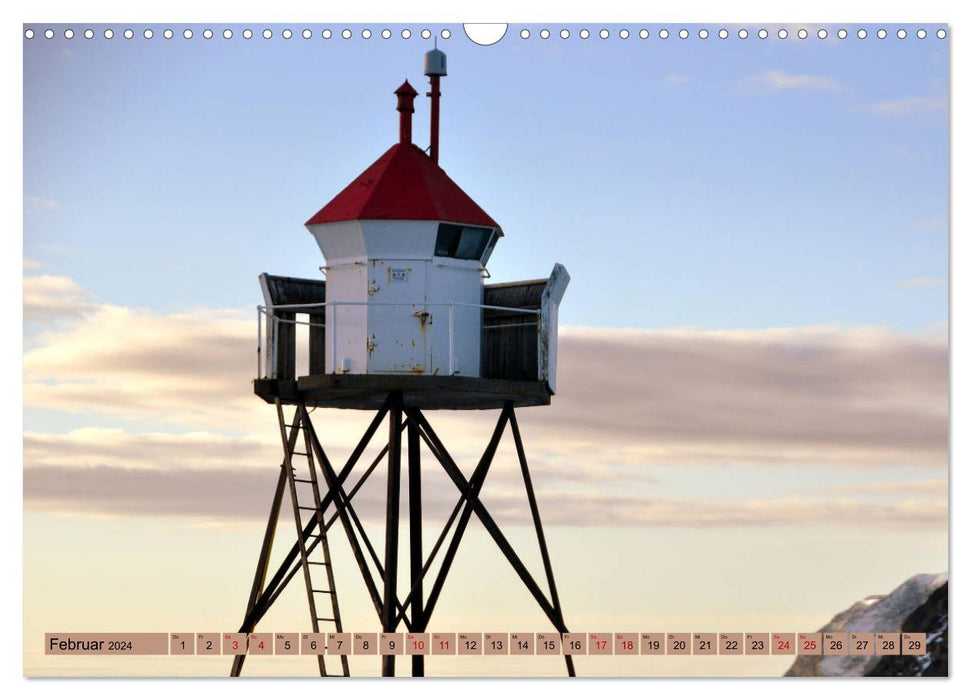 Hurtigruten - Voyager avec le navire postal (Calendrier mural CALVENDO 2024) 