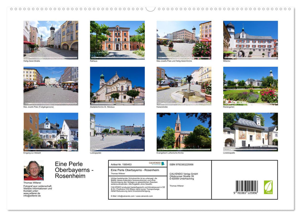 Eine Perle Oberbayerns - Rosenheim (CALVENDO Premium Wandkalender 2024)