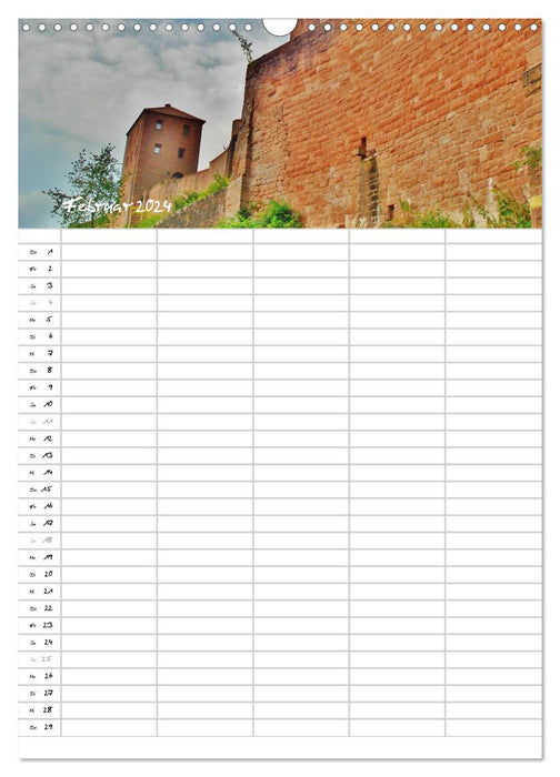 Burgen und Schlösser - Familienkalender (CALVENDO Wandkalender 2024)
