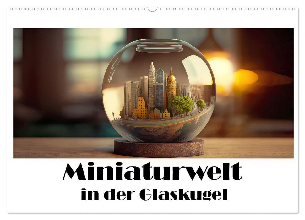 Monde miniature dans la boule de verre (Calendrier mural CALVENDO 2024) 