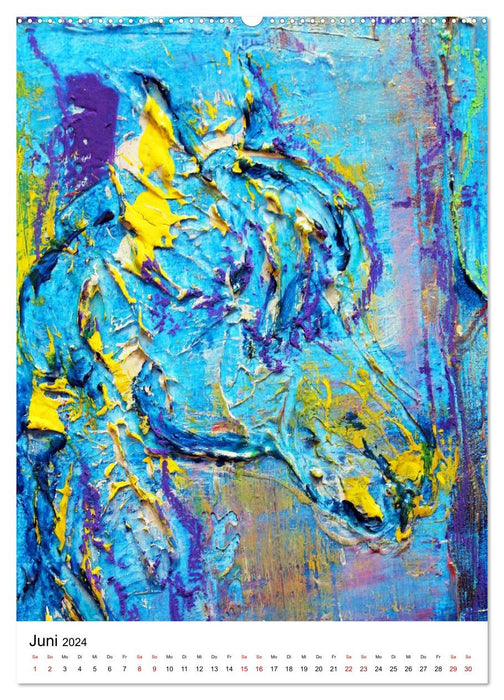 Kunstobjekt Pferd (CALVENDO Premium Wandkalender 2024)