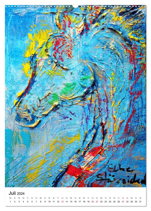 Kunstobjekt Pferd (CALVENDO Premium Wandkalender 2024)