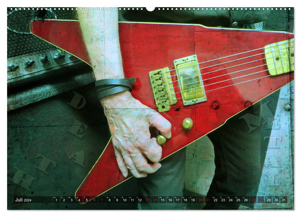 Gitarren - Grunge Style (CALVENDO Premium Wandkalender 2024)