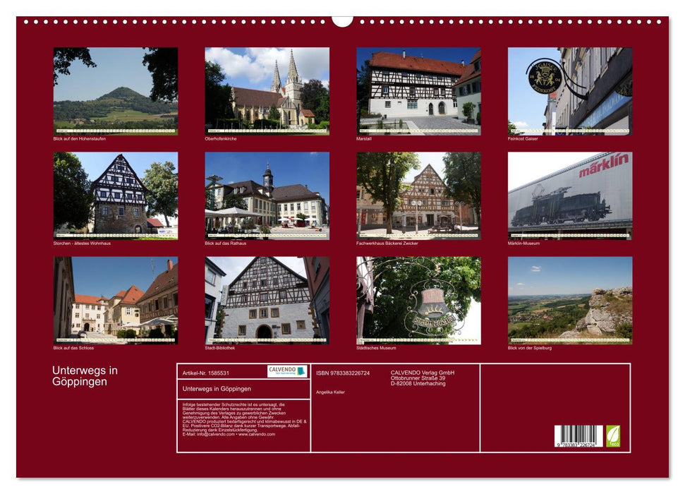 Unterwegs in Göppingen (CALVENDO Wandkalender 2024)