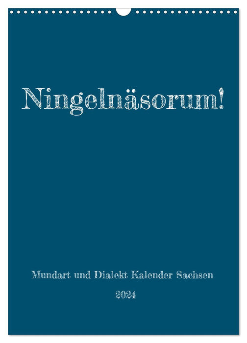 Ningelnäsorum! Dialect and dialect calendar Saxony (CALVENDO wall calendar 2024) 