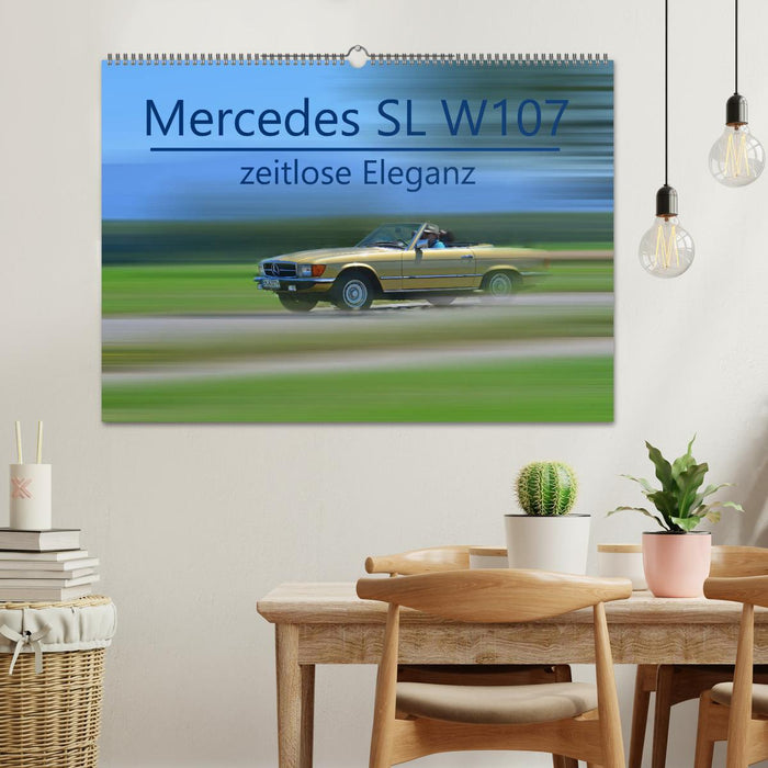 Mercedes SL W107 - élégance intemporelle (calendrier mural CALVENDO 2024) 