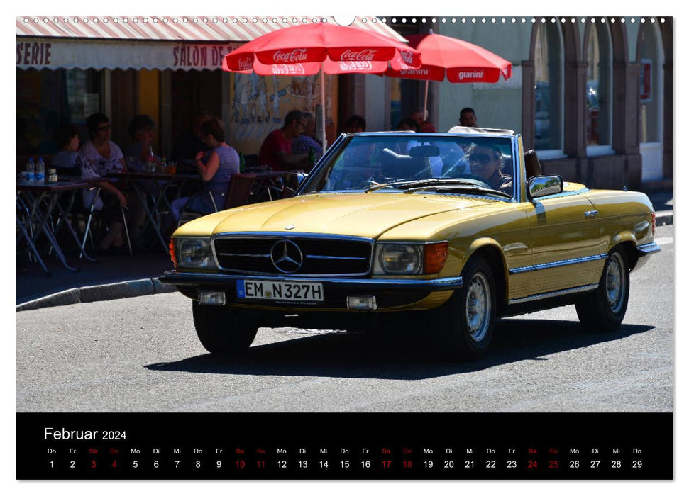 Mercedes SL W107 - élégance intemporelle (calendrier mural CALVENDO 2024) 