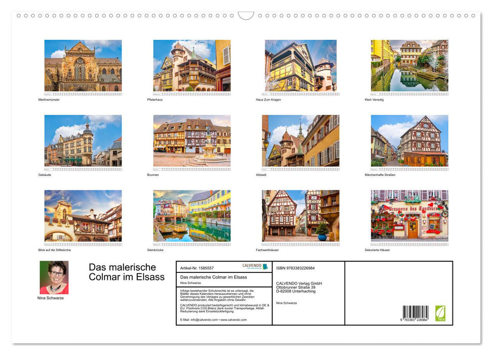 Le pittoresque Colmar en Alsace (Calendrier mural CALVENDO 2024) 