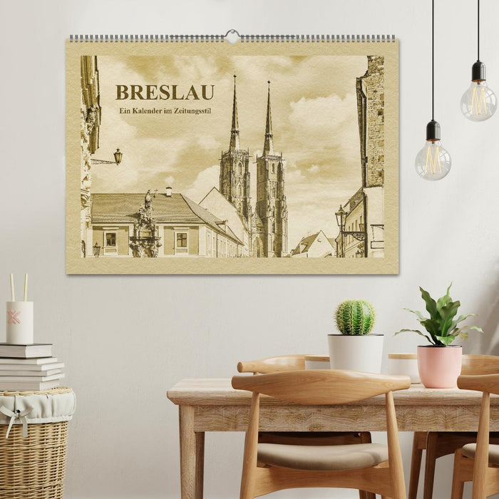 Breslau - Ein Kalender im Zeitungsstil (CALVENDO Wandkalender 2024)