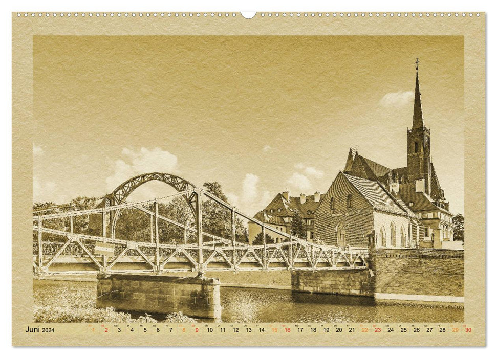 Wroclaw - A calendar in newspaper style (CALVENDO wall calendar 2024) 