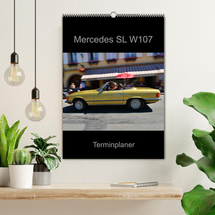 Mercedes SL W107 - planificateur de rendez-vous (calendrier mural CALVENDO 2024) 