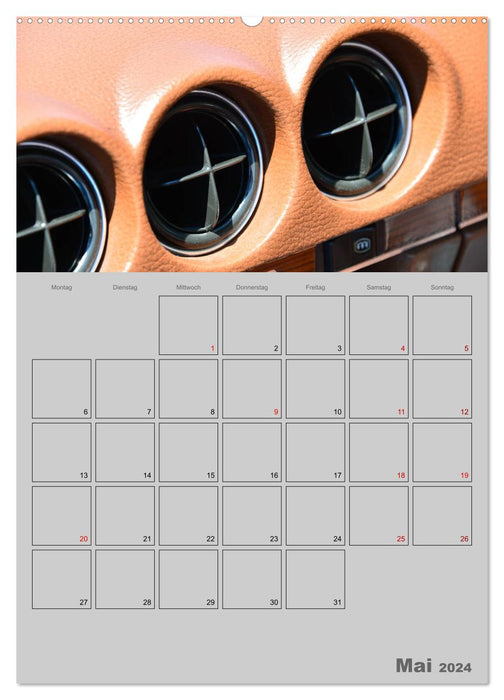 Mercedes SL W107 - planificateur de rendez-vous (calendrier mural CALVENDO 2024) 