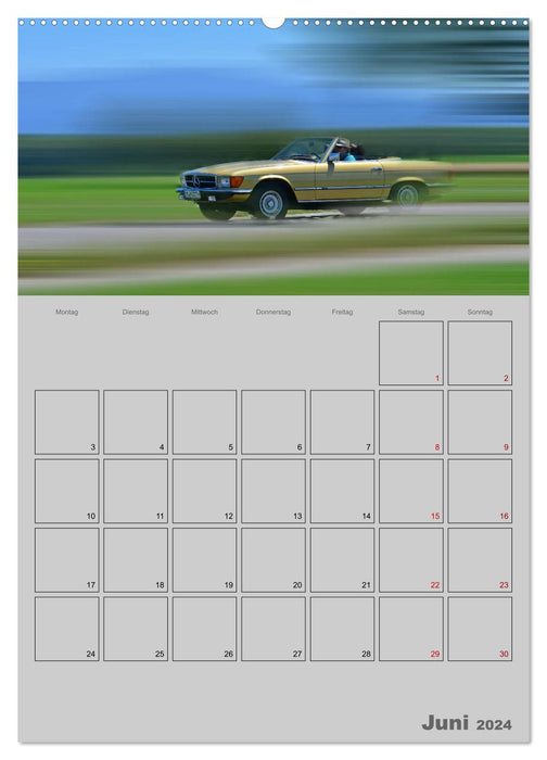 Mercedes SL W107 - planificateur de rendez-vous (calendrier mural CALVENDO 2024) 