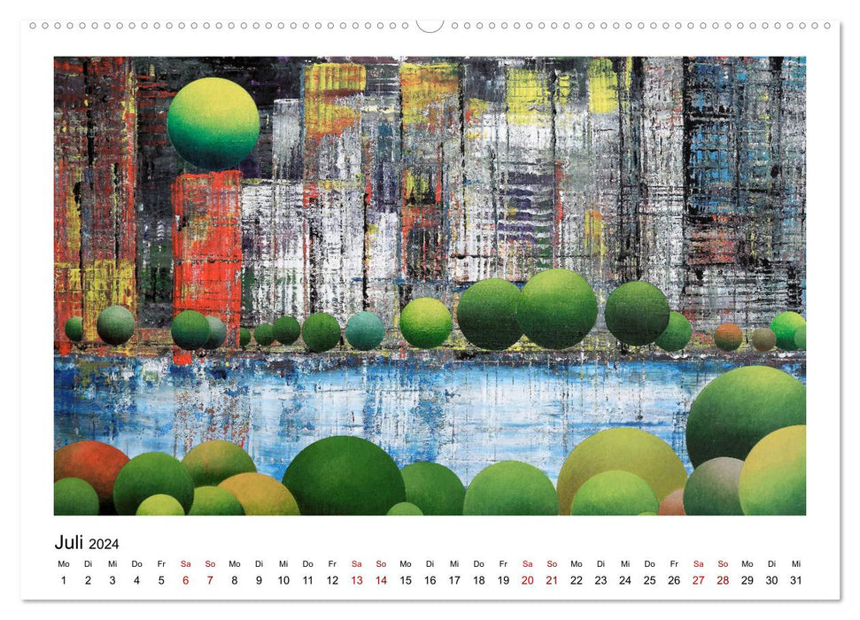 Vues de la ville de New York en peinture abstraite (Calvendo Premium Wall Calendar 2024) 