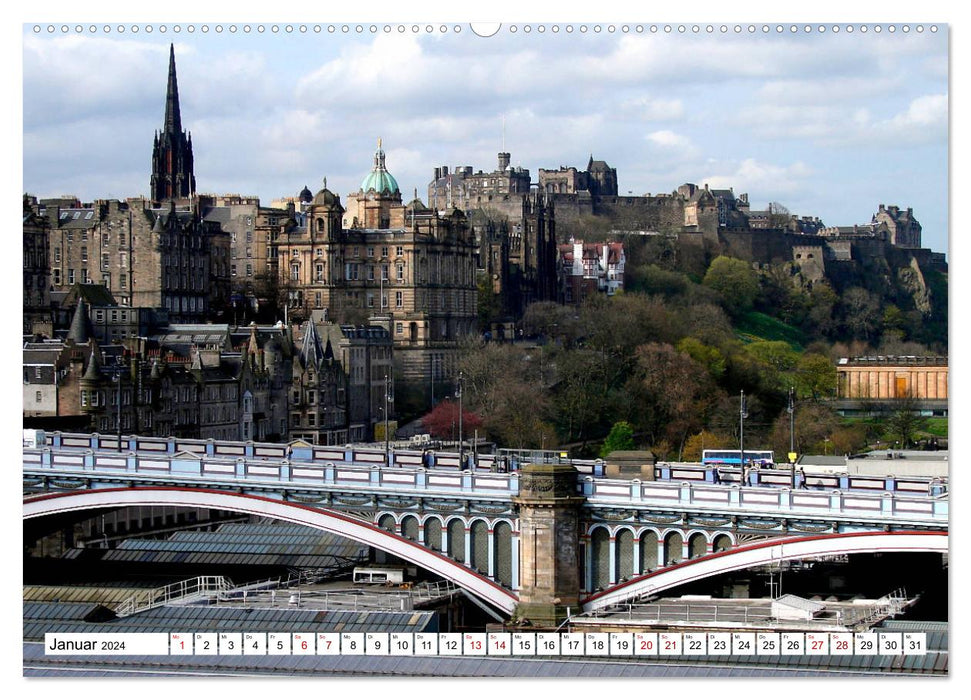 City of Edinburgh - Schottlands prachtvolle Hauptstadt (CALVENDO Wandkalender 2024)