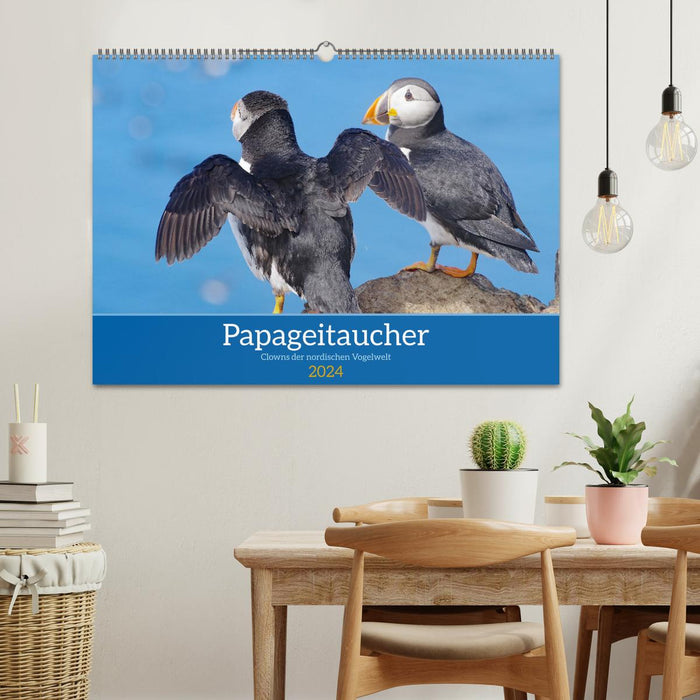 Papageitaucher - Clowns der nordischen Vogelwelt (CALVENDO Wandkalender 2024)