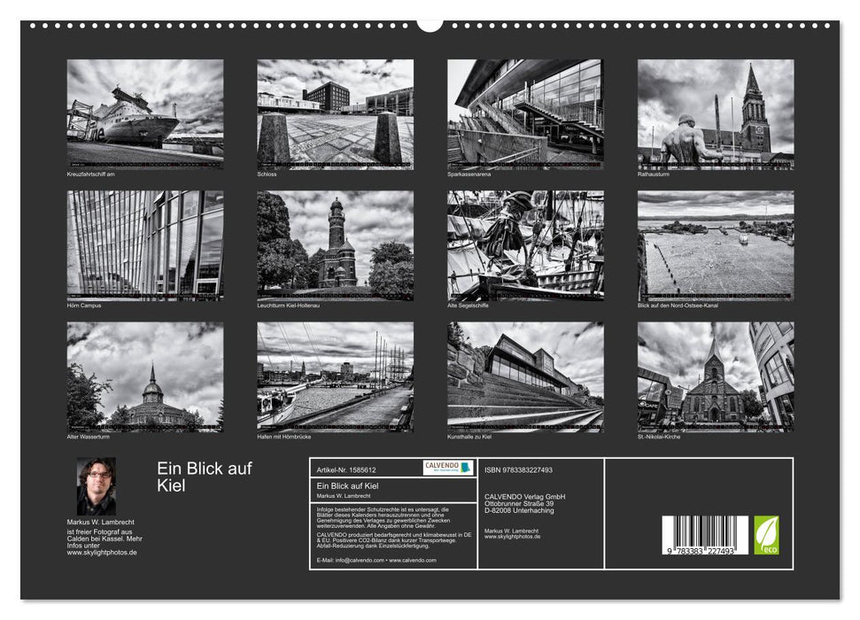 Ein Blick auf Kiel (CALVENDO Premium Wandkalender 2024)