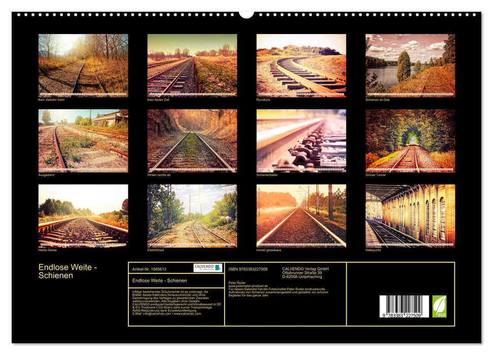 Endlose Weite - Schienen (CALVENDO Premium Wandkalender 2024)